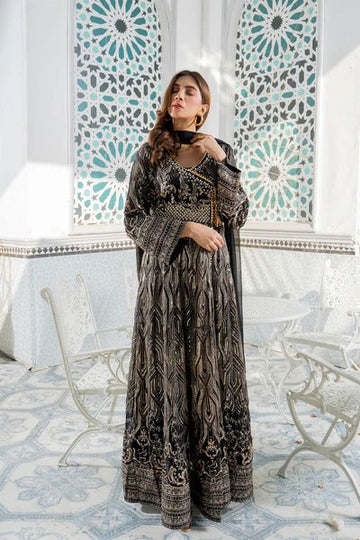 Black Embroided Angrakha