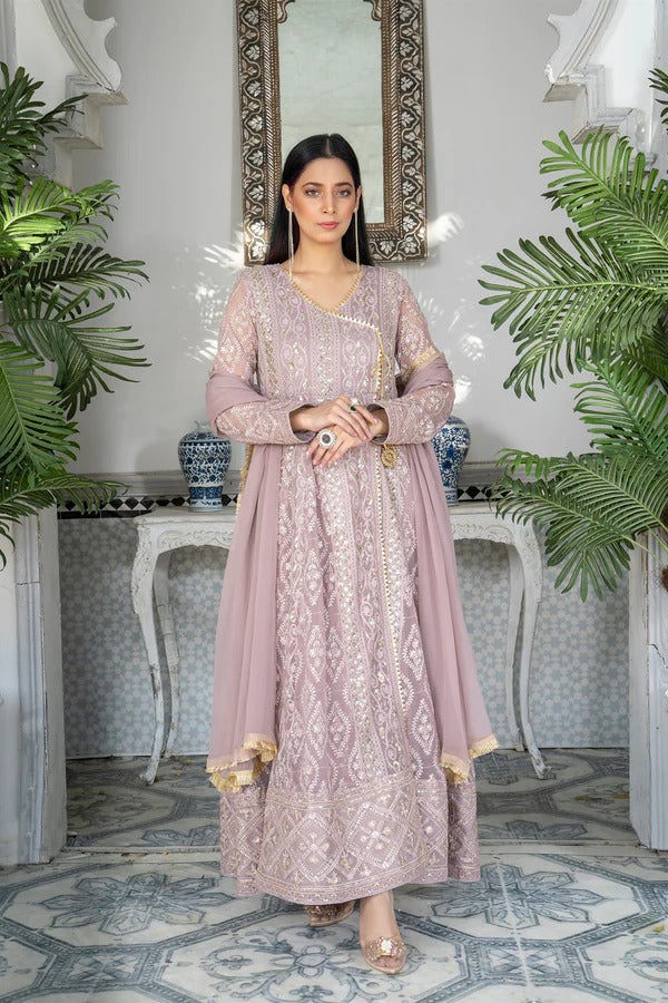 Lilac Embroided Angrakha