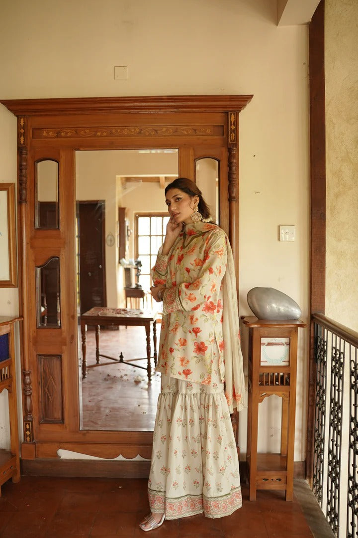 Pastel Floral Gharara