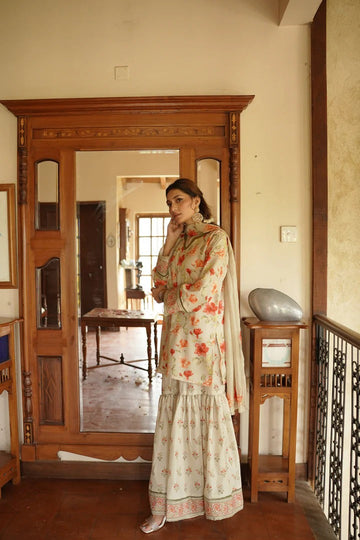 Pastel Floral Gharara