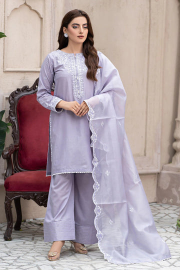 Embroidered Cotton Suit - 2757