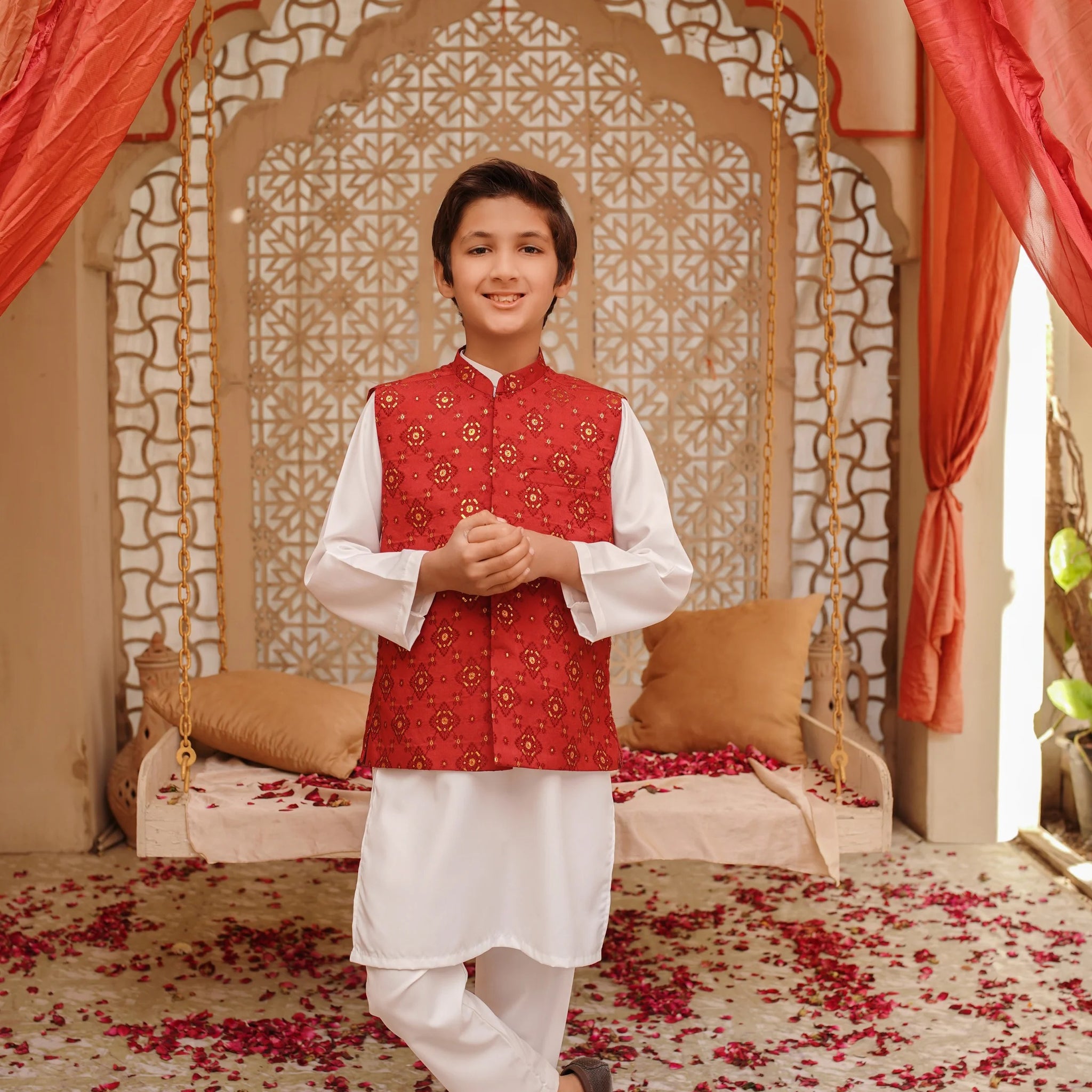 Maroon waistcoat set