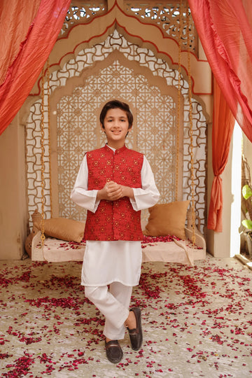 Maroon waistcoat set