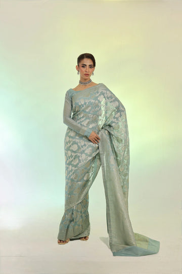 Mint Banarsi Saree
